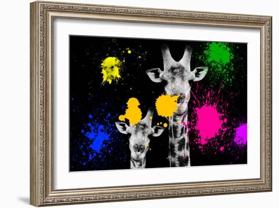 Safari Colors Pop Collection - Giraffes Portrait II-Philippe Hugonnard-Framed Giclee Print