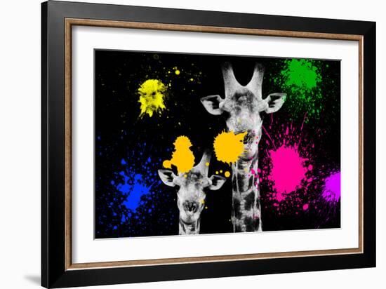 Safari Colors Pop Collection - Giraffes Portrait II-Philippe Hugonnard-Framed Giclee Print