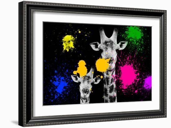 Safari Colors Pop Collection - Giraffes Portrait II-Philippe Hugonnard-Framed Giclee Print