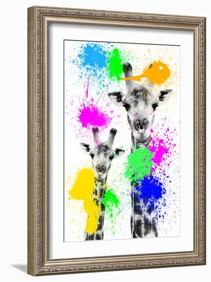 Safari Colors Pop Collection - Giraffes Portrait III-Philippe Hugonnard-Framed Giclee Print