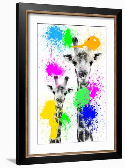 Safari Colors Pop Collection - Giraffes Portrait III-Philippe Hugonnard-Framed Giclee Print