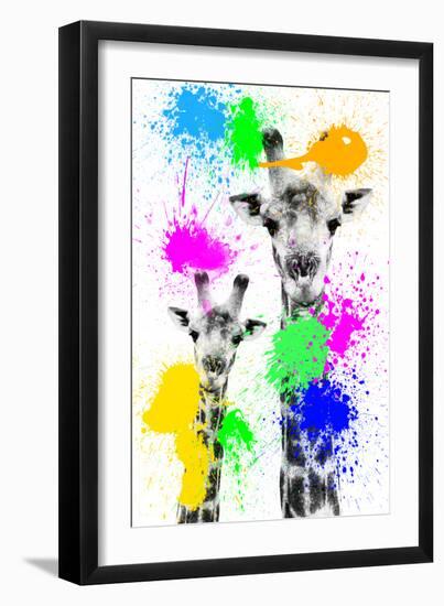 Safari Colors Pop Collection - Giraffes Portrait III-Philippe Hugonnard-Framed Giclee Print