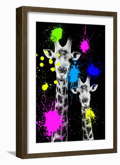 Safari Colors Pop Collection - Giraffes Portrait IV-Philippe Hugonnard-Framed Giclee Print