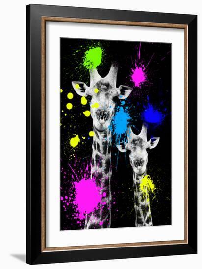 Safari Colors Pop Collection - Giraffes Portrait IV-Philippe Hugonnard-Framed Premium Giclee Print