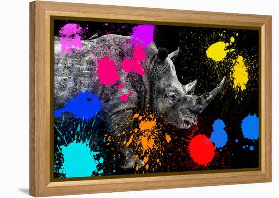 Safari Colors Pop Collection - Rhino II-Philippe Hugonnard-Framed Premier Image Canvas