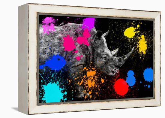 Safari Colors Pop Collection - Rhino II-Philippe Hugonnard-Framed Premier Image Canvas