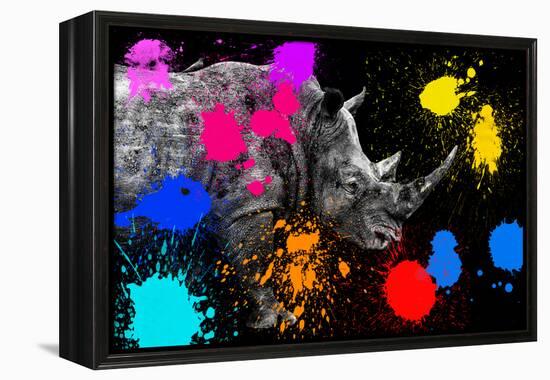 Safari Colors Pop Collection - Rhino II-Philippe Hugonnard-Framed Premier Image Canvas