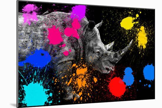 Safari Colors Pop Collection - Rhino II-Philippe Hugonnard-Mounted Giclee Print