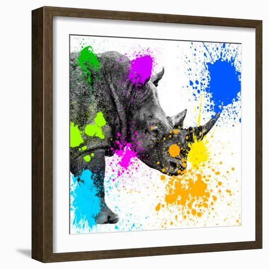 Safari Colors Pop Collection - Rhino Portrait II-Philippe Hugonnard-Framed Giclee Print