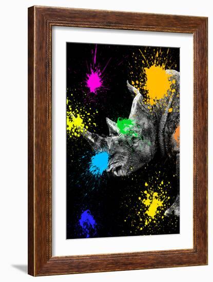 Safari Colors Pop Collection - Rhino Portrait III-Philippe Hugonnard-Framed Giclee Print