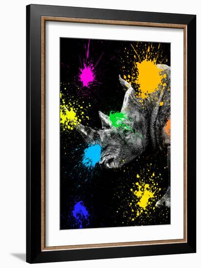 Safari Colors Pop Collection - Rhino Portrait III-Philippe Hugonnard-Framed Giclee Print