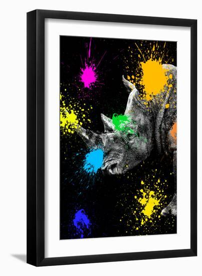 Safari Colors Pop Collection - Rhino Portrait III-Philippe Hugonnard-Framed Giclee Print