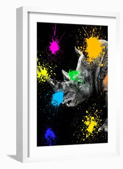 Safari Colors Pop Collection - Rhino Portrait III-Philippe Hugonnard-Framed Giclee Print