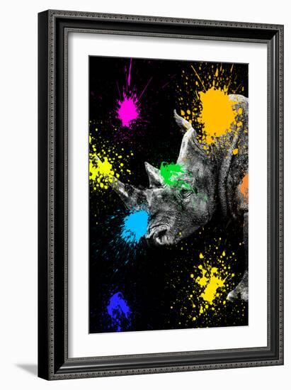 Safari Colors Pop Collection - Rhino Portrait III-Philippe Hugonnard-Framed Giclee Print