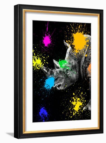 Safari Colors Pop Collection - Rhino Portrait III-Philippe Hugonnard-Framed Giclee Print