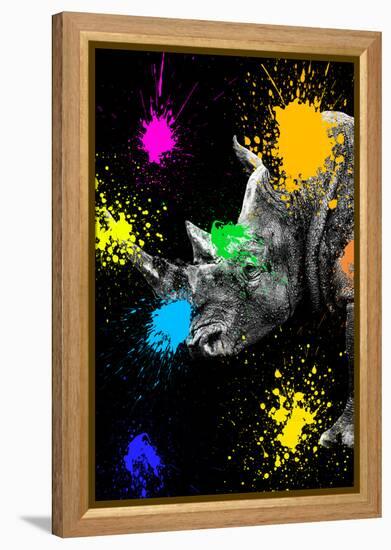 Safari Colors Pop Collection - Rhino Portrait III-Philippe Hugonnard-Framed Premier Image Canvas