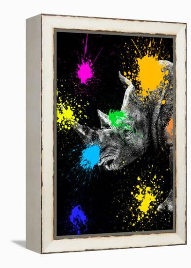 Safari Colors Pop Collection - Rhino Portrait III-Philippe Hugonnard-Framed Premier Image Canvas