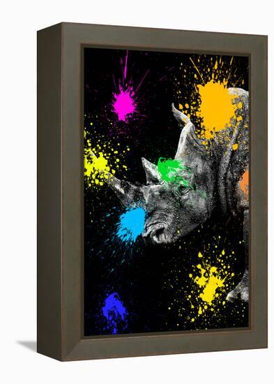 Safari Colors Pop Collection - Rhino Portrait III-Philippe Hugonnard-Framed Premier Image Canvas
