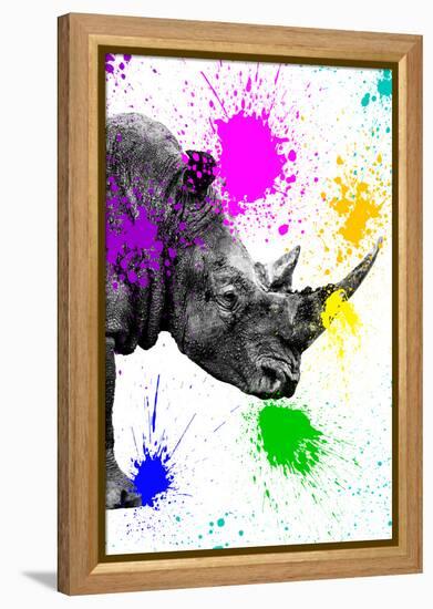 Safari Colors Pop Collection - Rhino Portrait IV-Philippe Hugonnard-Framed Premier Image Canvas