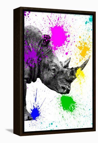 Safari Colors Pop Collection - Rhino Portrait IV-Philippe Hugonnard-Framed Premier Image Canvas