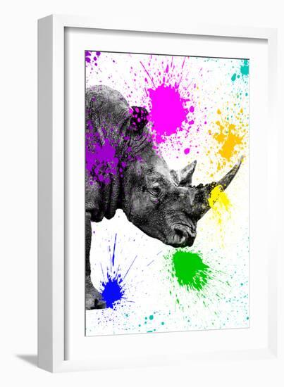 Safari Colors Pop Collection - Rhino Portrait IV-Philippe Hugonnard-Framed Giclee Print