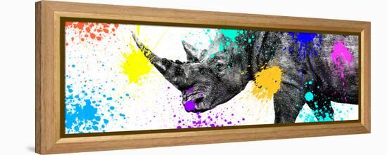 Safari Colors Pop Collection - Rhino Portrait V-Philippe Hugonnard-Framed Premier Image Canvas