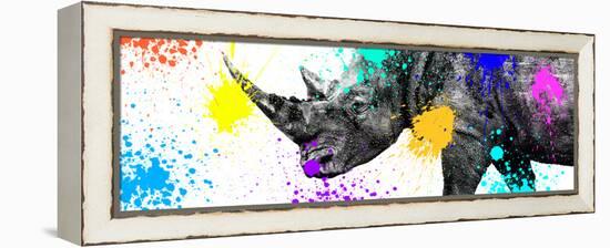 Safari Colors Pop Collection - Rhino Portrait V-Philippe Hugonnard-Framed Premier Image Canvas