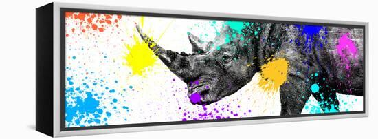 Safari Colors Pop Collection - Rhino Portrait V-Philippe Hugonnard-Framed Premier Image Canvas