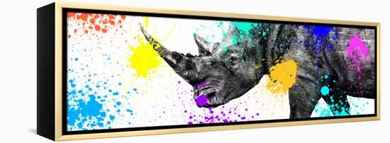 Safari Colors Pop Collection - Rhino Portrait V-Philippe Hugonnard-Framed Premier Image Canvas