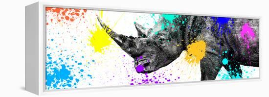 Safari Colors Pop Collection - Rhino Portrait V-Philippe Hugonnard-Framed Premier Image Canvas