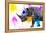 Safari Colors Pop Collection - Rhino Portrait VII-Philippe Hugonnard-Framed Premier Image Canvas