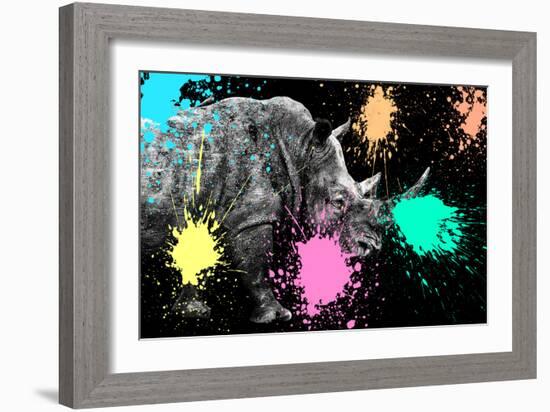 Safari Colors Pop Collection - Rhino Portrait VIII-Philippe Hugonnard-Framed Giclee Print