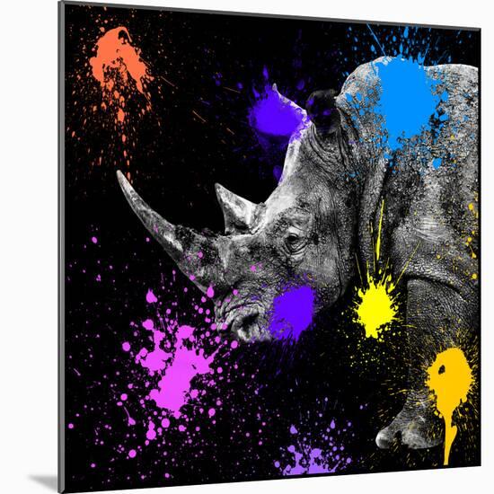 Safari Colors Pop Collection - Rhino Portrait-Philippe Hugonnard-Mounted Giclee Print