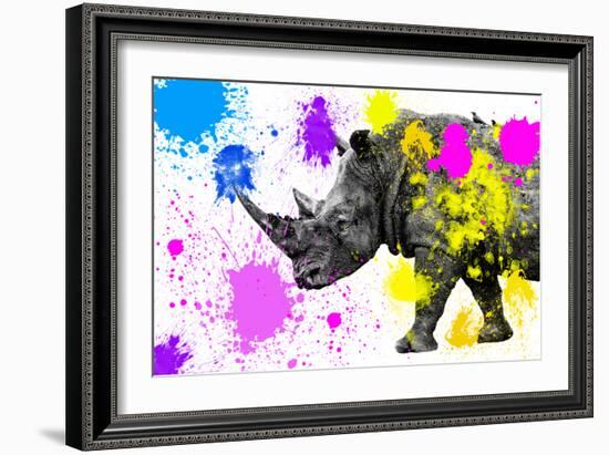 Safari Colors Pop Collection - Rhino-Philippe Hugonnard-Framed Giclee Print