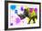 Safari Colors Pop Collection - Rhino-Philippe Hugonnard-Framed Giclee Print