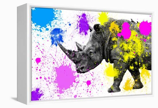 Safari Colors Pop Collection - Rhino-Philippe Hugonnard-Framed Premier Image Canvas