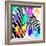 Safari Colors Pop Collection - Zebra Portrait-Philippe Hugonnard-Framed Giclee Print