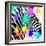 Safari Colors Pop Collection - Zebra Portrait-Philippe Hugonnard-Framed Giclee Print