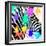 Safari Colors Pop Collection - Zebra Portrait-Philippe Hugonnard-Framed Giclee Print