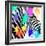 Safari Colors Pop Collection - Zebra Portrait-Philippe Hugonnard-Framed Giclee Print