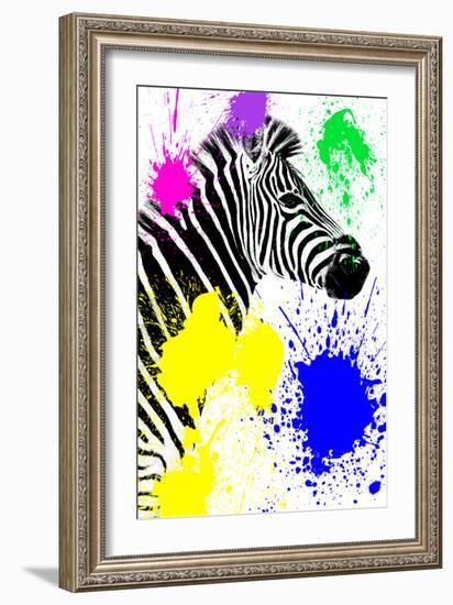 Safari Colors Pop Collection - Zebra Profile-Philippe Hugonnard-Framed Giclee Print