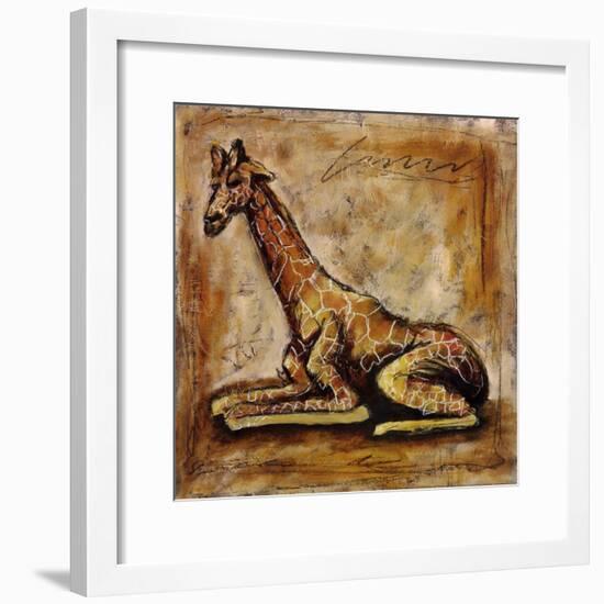 Safari Giraffe-Tara Gamel-Framed Art Print
