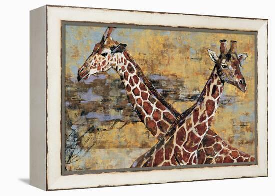 Safari Giraffes-Madelaine Morris-Framed Stretched Canvas