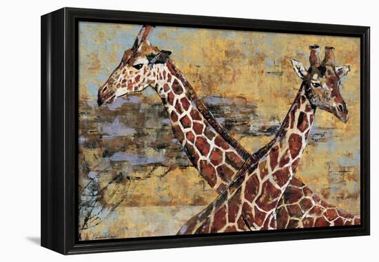 Safari Giraffes-Madelaine Morris-Framed Stretched Canvas