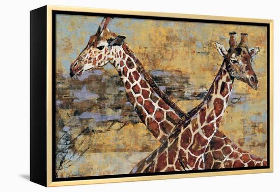 Safari Giraffes-Madelaine Morris-Framed Stretched Canvas