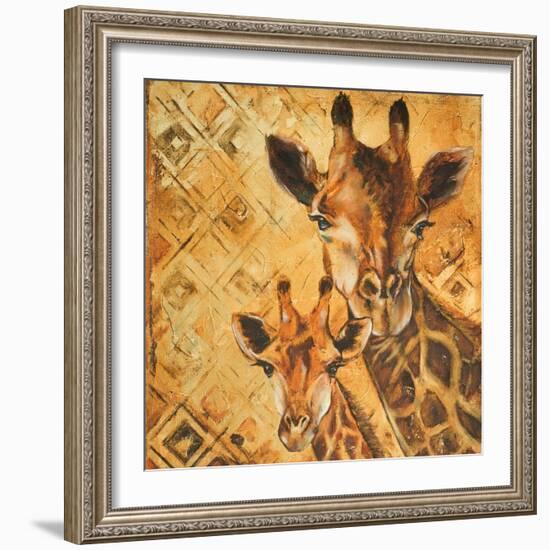 Safari Mother and Son I-Patricia Pinto-Framed Art Print