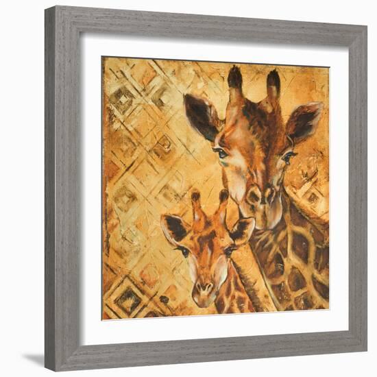 Safari Mother and Son I-Patricia Pinto-Framed Art Print