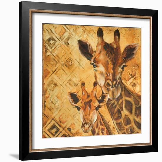 Safari Mother and Son I-Patricia Pinto-Framed Art Print