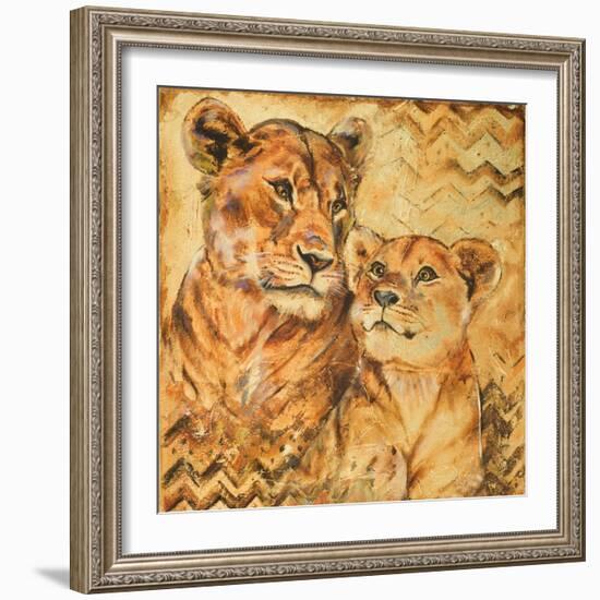 Safari Mother and Son II-Patricia Pinto-Framed Art Print