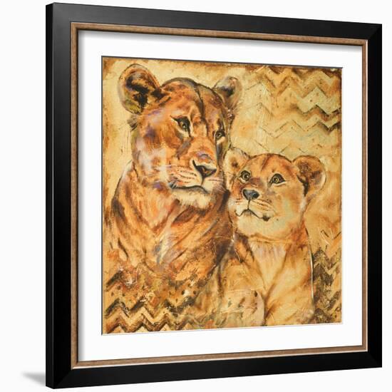 Safari Mother and Son II-Patricia Pinto-Framed Art Print